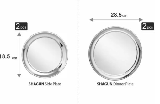 Shri & Sam Pack of 45 Stainless Steel High Grade Shagun Dinner Set  (Silver) - Image 4